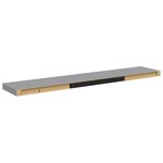 vidaXL Étagère murale flottante gris 120x23 5x3 8 cm MDF