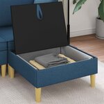 vidaXL Pouf avec Rangement Bleu Tissu