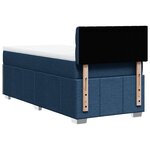 vidaXL Sommier à lattes de lit avec matelas Bleu 100x200 cm Tissu