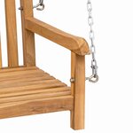 vidaXL Banc Balançoire Marron 114 x 60 x 64 cm Bois de teck solide