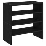 VidaXL Étagères à chaussures  2 pièces  empilables  chêne noir