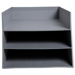 Corbeille À Courrier Combo 3 Niveaux Carton Teksto - Gris - X 4 - Exacompta