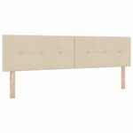 vidaXL Lit à ressorts avec matelas Crème 180 x 200 cm tissu