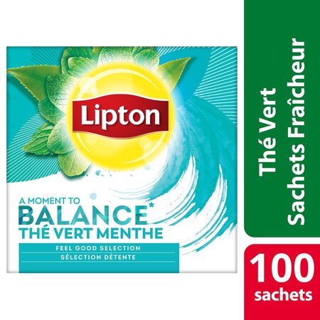 Thé vert à la Menthe - 100 sachets fraîcheur (paquet 100 unités)