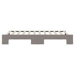 vidaXL Lit de jour avec lit gigogne taupe 100x200 cm tissu