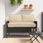 vidaXL Set de coussins de palette avec oreiller 3 Pièces Beige