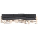 vidaXL Coussins de canapé palette lot de 7 Anthracite
