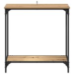 vidaXL Table console avec étagère chêne artisanal 75 x 30.5 x 75 cm