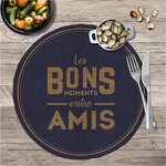 Set de table rond les bons moments entre amis