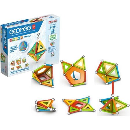 GEOMAG CLASSIC, PANELS SUPERCOLOR 35 pcs, construction magnétique, jeux  éducatifs, Jouet pour enfants des 5 ans, GMS01 - La Poste