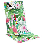 vidaXL Coussins de chaise à dossier haut lot de 4 multicolore