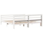 vidaXL Cadre de lit avec tête de lit sans matelas blanc 180x200 cm