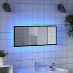 vidaXL Miroir de salle de bain à LED chêne fumé bois d'ingénierie