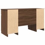 vidaXL Bureau Chêne marron 140 x 49 x 76 cm Bois d'ingénierie