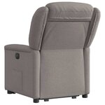 vidaXL Fauteuil inclinable électrique taupe tissu
