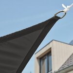Livin'outdoor Tissu d'ombrage Como Polyester triangulaire 5x5 m Gris