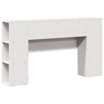 vidaXL Tête de lit avec rangement blanc 140 cm bois massif de pin