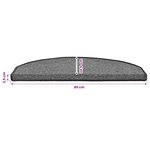 vidaXL Tapis d'escalier auto-adhésifs 15 Pièces Gris foncé