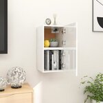 vidaXL Meubles TV muraux 2 Pièces Blanc brillant 30 5x30x30 cm