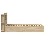 vidaXL Cadre de lit avec rangement Chêne Sonoma 75 x 190 cm