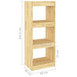 vidaXL Bibliothèque/Séparateur de pièce 40x30x103 5 cm pin massif