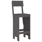 vidaXL Ensemble de bar de jardin 5 Pièces gris bois de pin massif