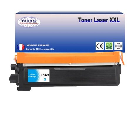 Toner Brother compatible MFC-9120CN, MFC-9320CW, TN-230 Cyan - T3AZUR