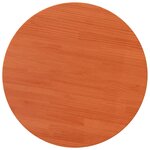 vidaXL Dessus de table rond cire marron Ø90x2 5 cm bois de pin massif
