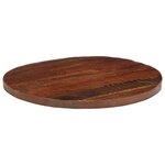vidaXL Dessus de table Ø 90x2 5 cm rond bois massif de récupération