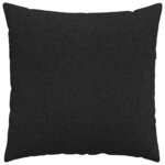 vidaXL Coussins de canapé 2 Pièces Noir 80 x 80 cm tissu