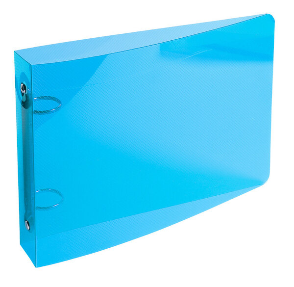 Classeur 165x240 2anx 25mm Crystal bleu x 10 EXACOMPTA