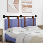 vidaXL Tête de lit suspendue Bleu denim PU antique