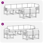 vidaXL Ensemble de canapés d'extérieur 8 Pièces Blanc et crème Polyester