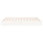 vidaXL Cadre de lit Blanc Bois massif 150x200 cm Très grand