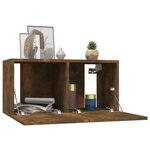 vidaXL Meubles TV muraux 4 Pièces Chêne fumé 60x30x30cm Bois d'ingénierie