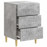vidaXL Table de chevet Gris béton 43 x 39 5 x 66 5 cm