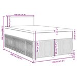 vidaXL Sommier à lattes de lit avec matelas Bleu 120x200 cm Tissu
