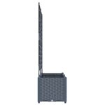 vidaXL Bac à fleurs avec Treillis 2 Pièces Gris clair 80 x 40 x 143 cm PP