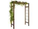 Pergola bois "ikebana" - 160 x 60 x 214 cm - teinté marron