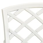 vidaXL Chaises de jardin lot de 4 Aluminium coulé Blanc