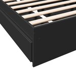 vidaXL Cadre de lit avec tiroirs sans matelas noir 90x200 cm