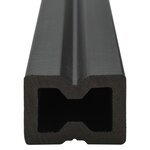 vidaXL Panneaux de terrasse solides et accessoires WPC 25 m² 4 m Noir
