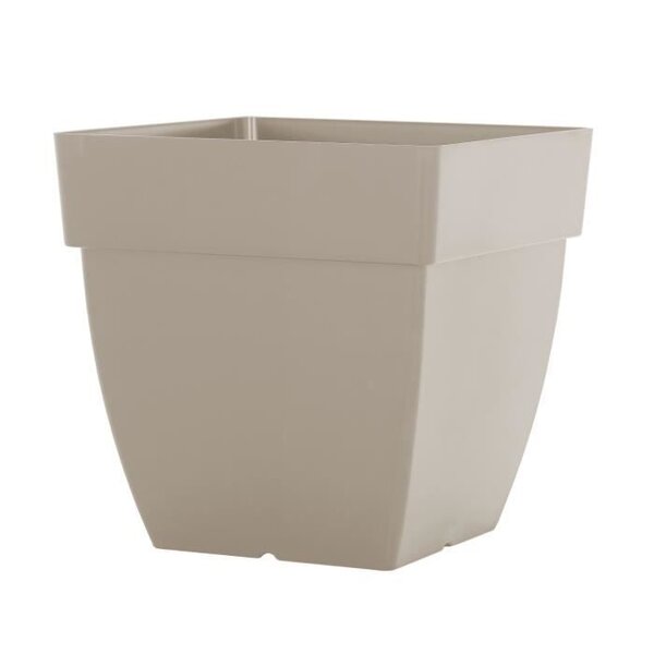 ARTEVASI Pot de fleurs Carré Capri - 45 x 45 x H 35 cm - 71 L - Gris taupe