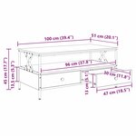 vidaXL Table basse Chêne noir 100 x 51 x 45 cm Bois d'ingénierie