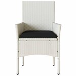 vidaXL Chaises de jardin avec coussins lot de 2 blanc résine tressée