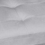 Banquette de rangement en velours matelassée 34 x 76 x 38 cm espace de stockage polyvalent style moderne en velours gris 13_0010924