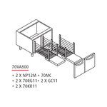 Soubassement baie libre - prof. 630 mm - gamme 700 - baron