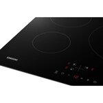 Table de cuisson induction samsung  - 4 zones - l 59 x p 57 cm - revêtement verre - noir - nz64m3707ak/ef