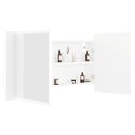 vidaXL Armoire salle de bain à miroir LED Blanc 90x12x45 cm Acrylique