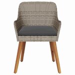 vidaXL Chaise de jardin 2 Pièces Noir 55 x 62 5 x 82 cm polyrotin